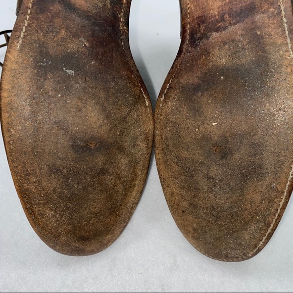 Justin Boots Brown Lace Up 4833 7B - Picture 8 of 11